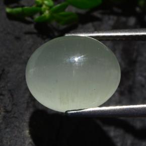 Cat's Eye Aquamarine Gemstone in 12 x 10 mm (calibrated) Size for Sale, Cat's Eye Aquamarine Stone in Light Green Color