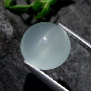 2.24 ct Blue Cat's Eye Aquamarine Stone, Natural Cat's Eye Aquamarine in Round Cabochon Shape for Sale