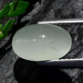 Cat's Eye Aquamarine Gemstone in 11.2 x 7.1 mm Size for Sale, Cat's Eye Aquamarine Stone in Blue-Green Color