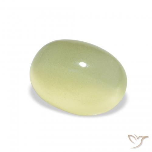 2.85 ct Green Cat's Eye Beryl Stone, Natural Cat's Eye Beryl in Oval Cabochon Shape for Sale