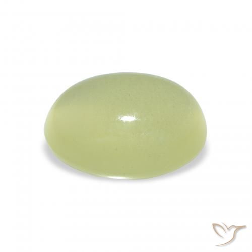 Cat's Eye Beryl Gemstone in 10.1 x 7.5 mm Size for Sale, Cat's Eye Beryl Stone in Light Pear Green Color