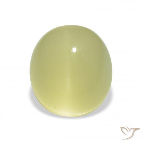 5.07ct Natural Pale Lime Green Cat's Eye Beryl, Oval, Translucent