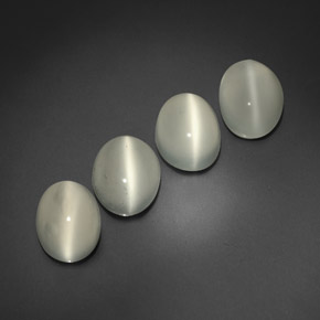 Cat's Eye Moonstone Gemstone in 9 x 7 mm (calibrated) Size for Sale, Cat's Eye Moonstone Stone in White Color