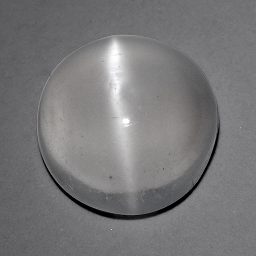 Clear White Mondstein Katzenauge Edelstein - 2.2ct Rund Cabochon (ID: 500101)