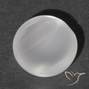 Cat's Eye Moonstone Gemstone in 7 mm (calibrated) Size for Sale, Cat's Eye Moonstone Stone in White Color