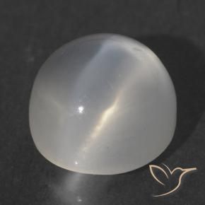 Cat's Eye Moonstone Gemstone in 7 mm (calibrated) Size for Sale, Cat's Eye Moonstone Stone in White Color