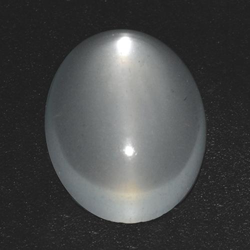 Белый Лунный Камень Кошачий Глаз Камень - 3.3ct Овал Кабошон (ID: 512459)