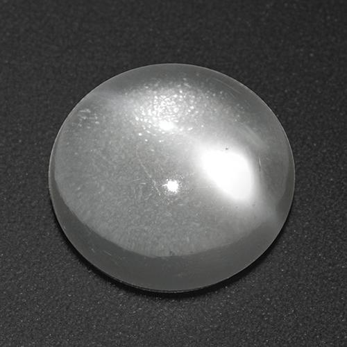 White Cat's Eye Moonstone Gem - 4.4ct Round Cabochon (ID: 512460)