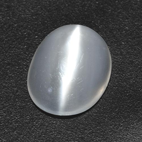 White Cat's Eye Moonstone Gem - 1.3ct Oval Cabochon (ID: 513043)