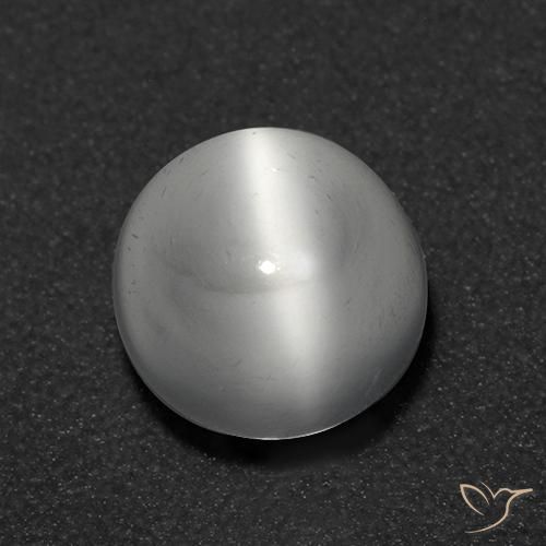 Cat's Eye Moonstone Gemstone in 6 mm (calibrated) Size for Sale, Cat's Eye Moonstone Stone in White Color