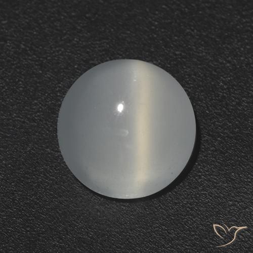Cat's Eye Moonstone Gemstone in 6 mm (calibrated) Size for Sale, Cat's Eye Moonstone Stone in Warm White Color