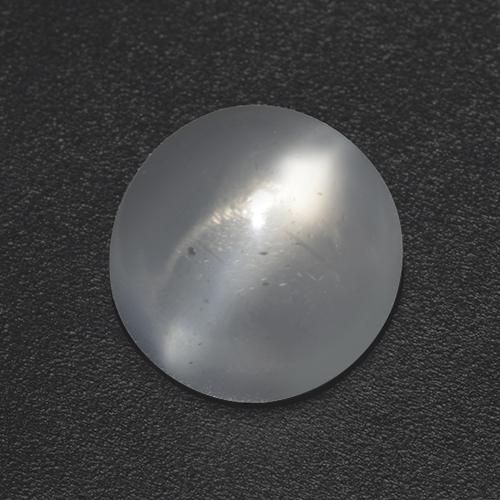 White Cat's Eye Moonstone Gem - 3.2ct Round Cabochon (ID: 513063)
