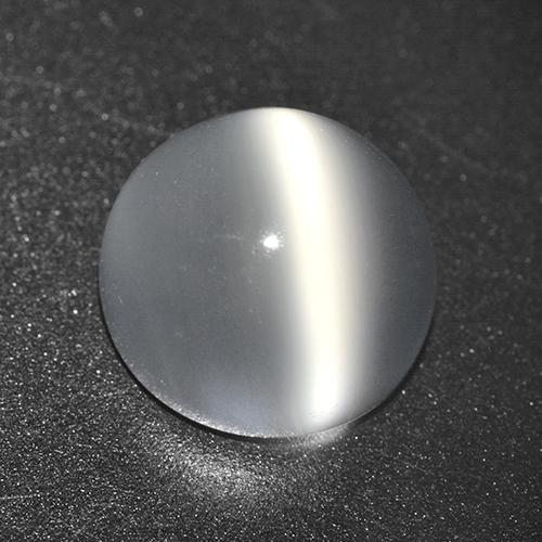 White Cat's Eye Moonstone Gem - 3.1ct Round Cabochon (ID: 515895)
