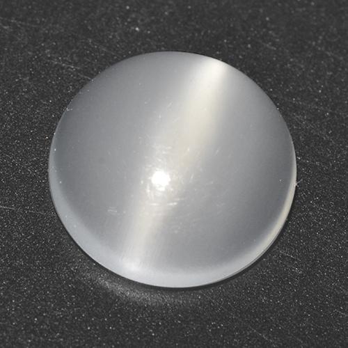 White Cat's Eye Moonstone Gem - 2ct Round Cabochon (ID: 515899)