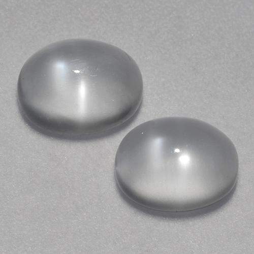 Clear White Cat's Eye Moonstone Gem - 1.7ct Oval Cabochon (ID: 516205)