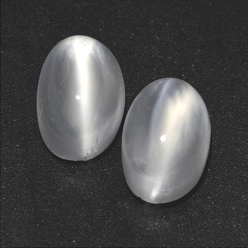 White Cat's Eye Moonstone Gem - 0.7ct Oval Cabochon (ID: 516208)