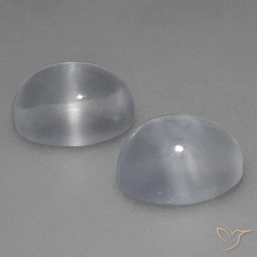 Cat's Eye Moonstone Gemstones in 7 x 5 mm (calibrated) Size for Sale, Cat's Eye Moonstone Stones in Clear White Color