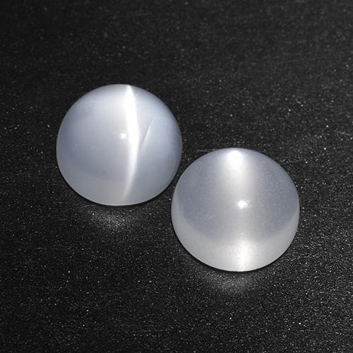 Translucent White Cat's Eye Moonstone Gem - 1ct Round Cabochon (ID: 517098)