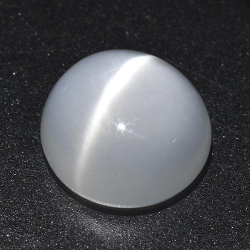 White Cat\'s Eye Moonstone 1.4 Carat Round from India Gemstone