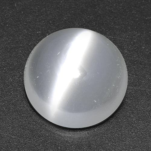 White Cat's Eye Moonstone Gem - 2.8ct Round Cabochon (ID: 517547)