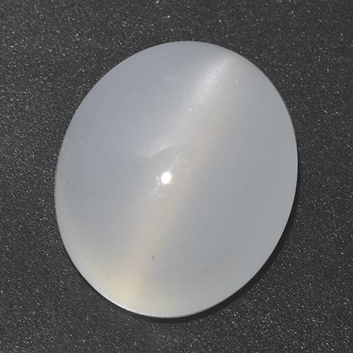 White Cat's Eye Moonstone Gem - 5.2ct Oval Cabochon (ID: 517550)
