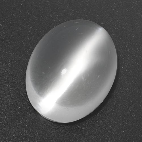 Белый Лунный Камень Кошачий Глаз Камень - 3.5ct Овал Кабошон (ID: 517551)