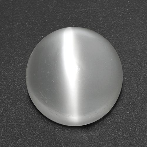 Blanco Piedra de Luna Ojo de Gato Gema - 3.9ct Cabujón Redondo (ID: 517871)