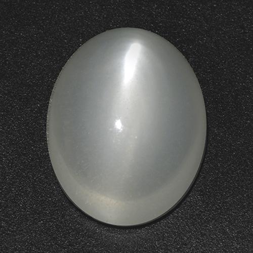 White Cat's Eye Moonstone Gem - 3.2ct Oval Cabochon (ID: 517876)