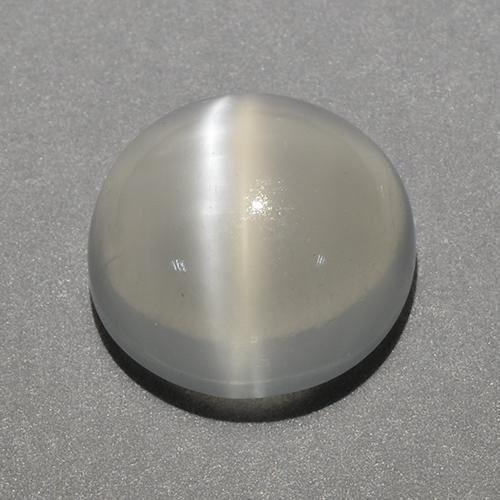 White Cat's Eye Moonstone Gem - 5ct Round Cabochon (ID: 519208)