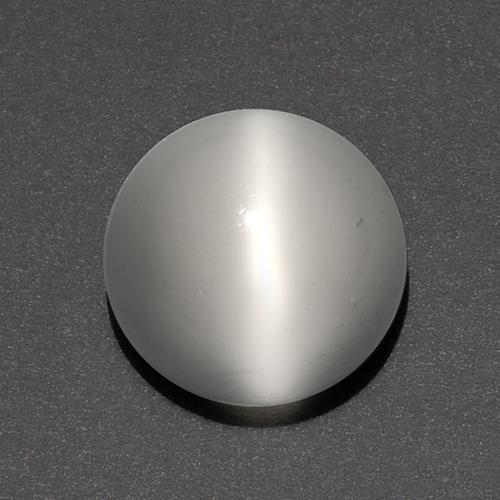 3,28 ct runder weißer Mondstein Katzenauge aus Indien, Größe 9mm, natürlicher Edelstein, Transparent Reinheit, 1 Stück runder Mondstein Katzenauge, Mohs-Härte von 6 - 6,5 , Photo A