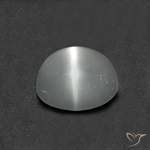 Cat's Eye Moonstone Gemstone in 7 mm (calibrated) Size for Sale, Cat's Eye Moonstone Stone in White Color