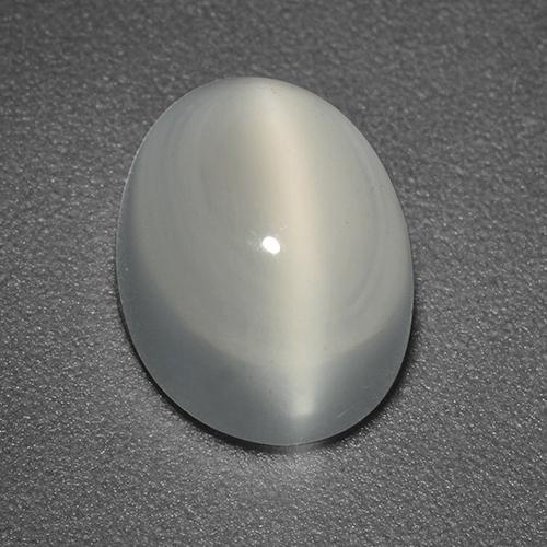 Warm White Cat's Eye Moonstone Gem - 3.8ct Oval Cabochon (ID: 520156)