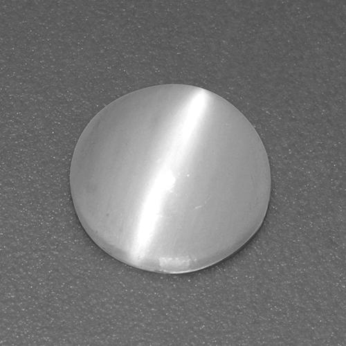 White Cat's Eye Moonstone Gem - 0.8ct Round Cabochon (ID: 522655)