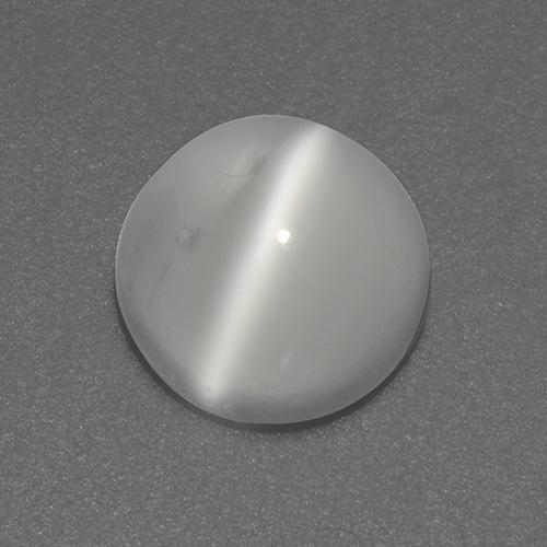 White Cat's Eye Moonstone Gem - 1.4ct Round Cabochon (ID: 522656)