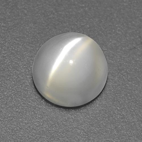 Blanco cálido Piedra de Luna Ojo de Gato Gema - 1ct Cabujón Redondo (ID: 522659)