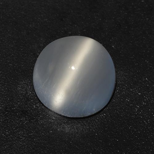 Oeil de chat de la Pierre de Lune Blanc Tour 1 ct de l'Inde, Dimension 6mm, Pierre gemme naturelle Non traité, pureté Transparent, 1 pièce Oeil de chat de la Pierre de Lune round cabochon, dureté de Mohs de 6 à 6.5, Photo A