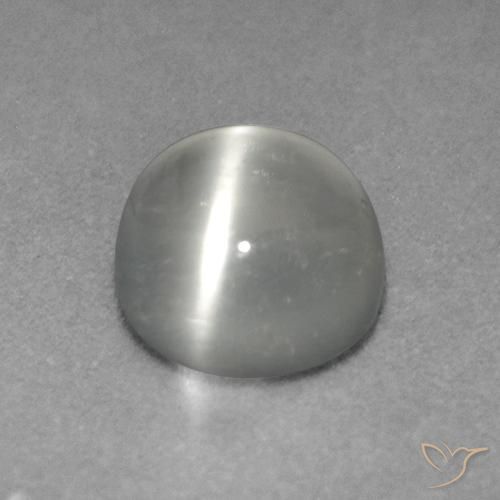 Cat's Eye Moonstone Gemstone in 6 mm (calibrated) Size for Sale, Cat's Eye Moonstone Stone in White Color