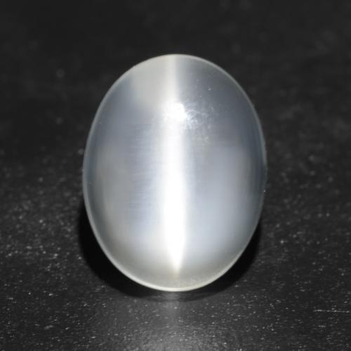 White Cat's Eye Moonstone Gem - 1.8ct Oval Cabochon (ID: 535336)