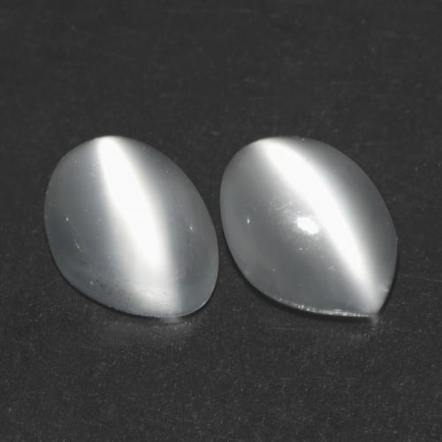 White Cat's Eye Moonstone Gem - 0.8ct Oval Cabochon (ID: 542979)