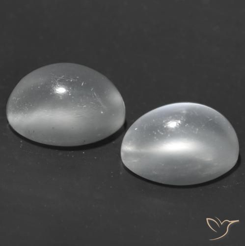 Cat's Eye Moonstone Gemstones in 7 x 5 mm (calibrated) Size for Sale, Cat's Eye Moonstone Stones in White Color