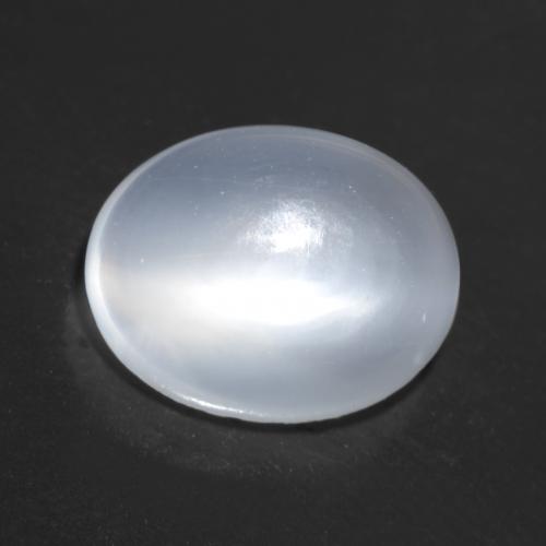 Blanco translúcido Piedra de Luna Ojo de Gato Gema - 2.3ct Cabujón Óvalo (ID: 545593)