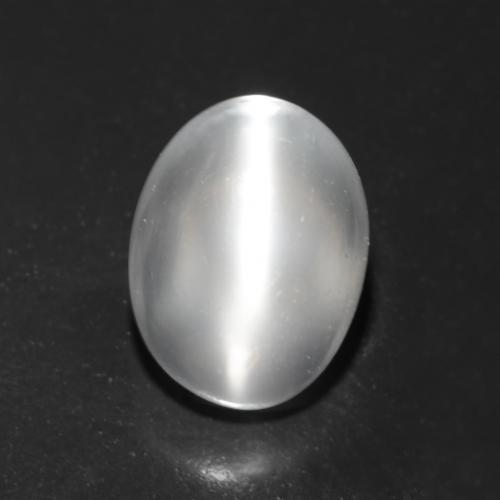 White Cat's Eye Moonstone Gem - 1.4ct Oval Cabochon (ID: 545597)