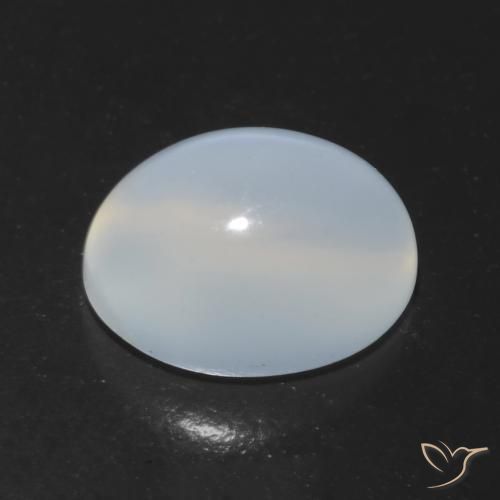 Cat's Eye Moonstone Gemstone in 8 x 6 mm (calibrated) Size for Sale, Cat's Eye Moonstone Stone in Translucent White Color