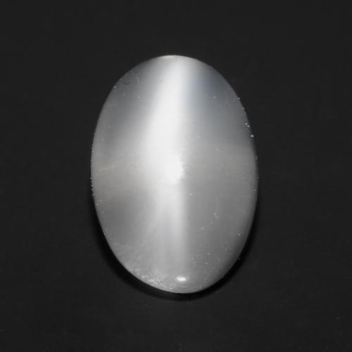White Cat's Eye Moonstone Gem - 1.2ct Oval Cabochon (ID: 545725)