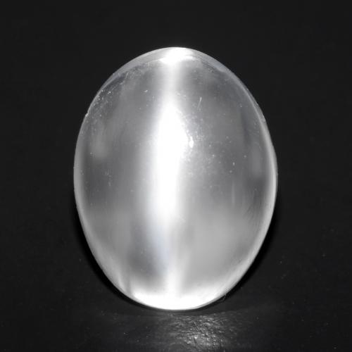 White Cat's Eye Moonstone Gem - 1.4ct Oval Cabochon (ID: 545726)