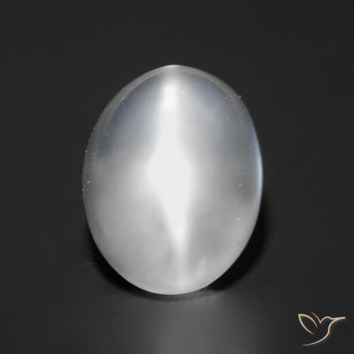 Pierre de lune ovale en œil de chat de 2,09 ct, 9 x 7 mm d'Inde, Photo A