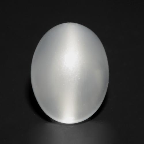 White Cat's Eye Moonstone Gem - 1.3ct Oval Cabochon (ID: 545765)
