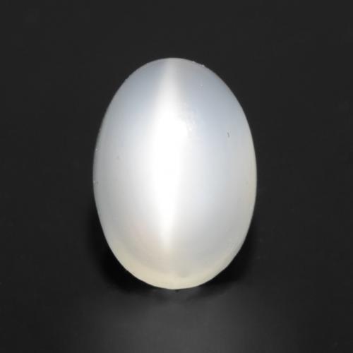 White Cat's Eye Moonstone Gem - 1.2ct Oval Cabochon (ID: 545766)