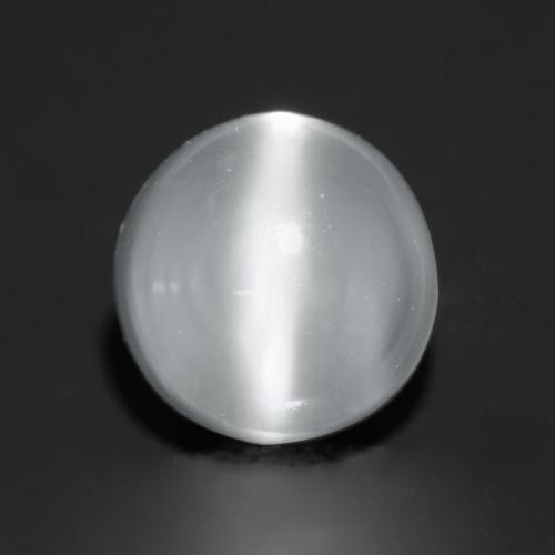 White Cat's Eye Moonstone Gem - 1ct Round Cabochon (ID: 545861)