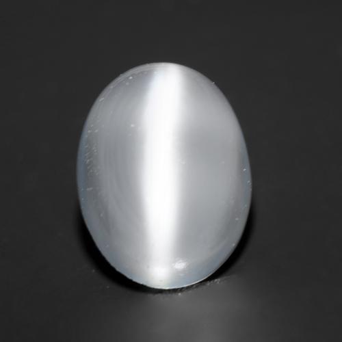 Piedra de Luna Ojo de Gato Cabujón Óvalo de 2,31 ct de India, Dimensión 9 x 7mm, Claridad Transparente, Piedra preciosa natural No tratado, 1 pieza de Piedra de Luna Ojo de Gato en color Blanco, Dureza Mohs de 6 - 6.5, Photo A
